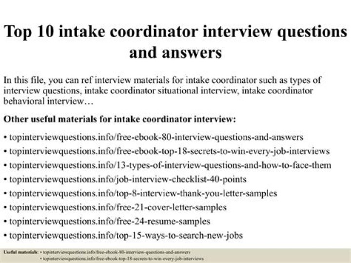 IT Coordinator Interview Questions and Answers PDF Guide