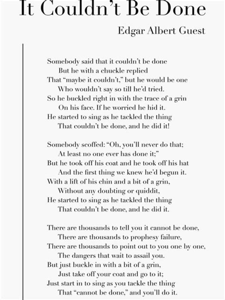 Can It Really Be Impossible? Questions & Answers in Poem Format