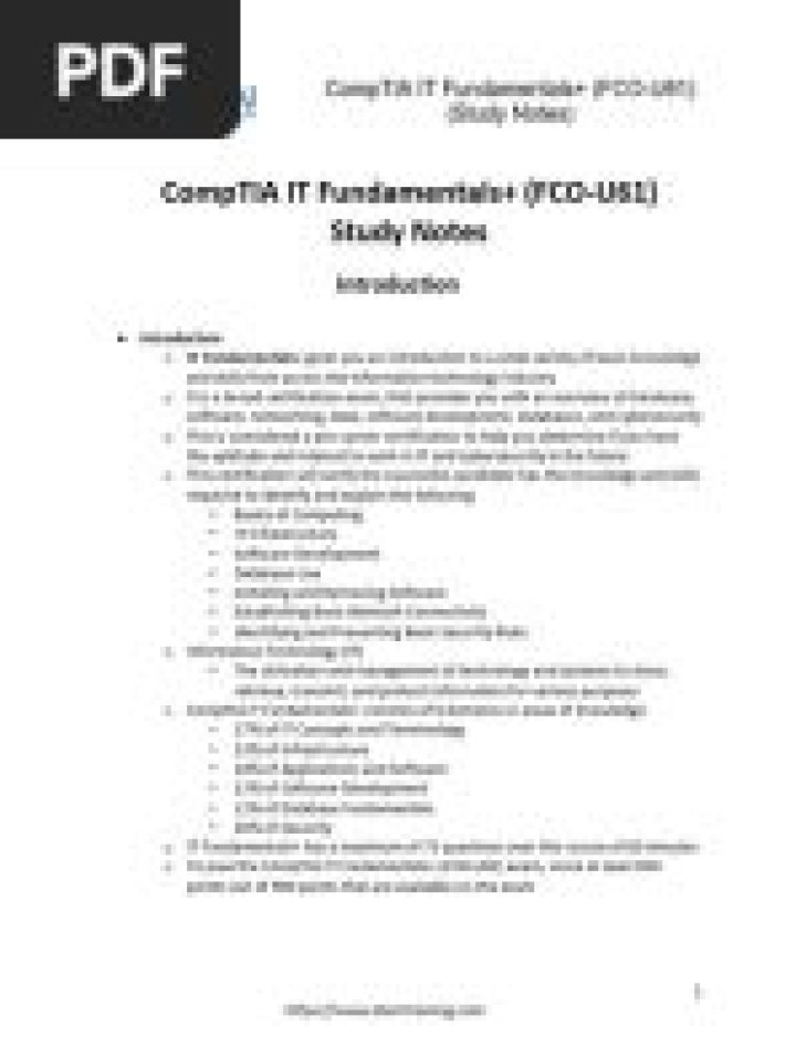 Master It Fundamentals with Our Practice Test PDF
