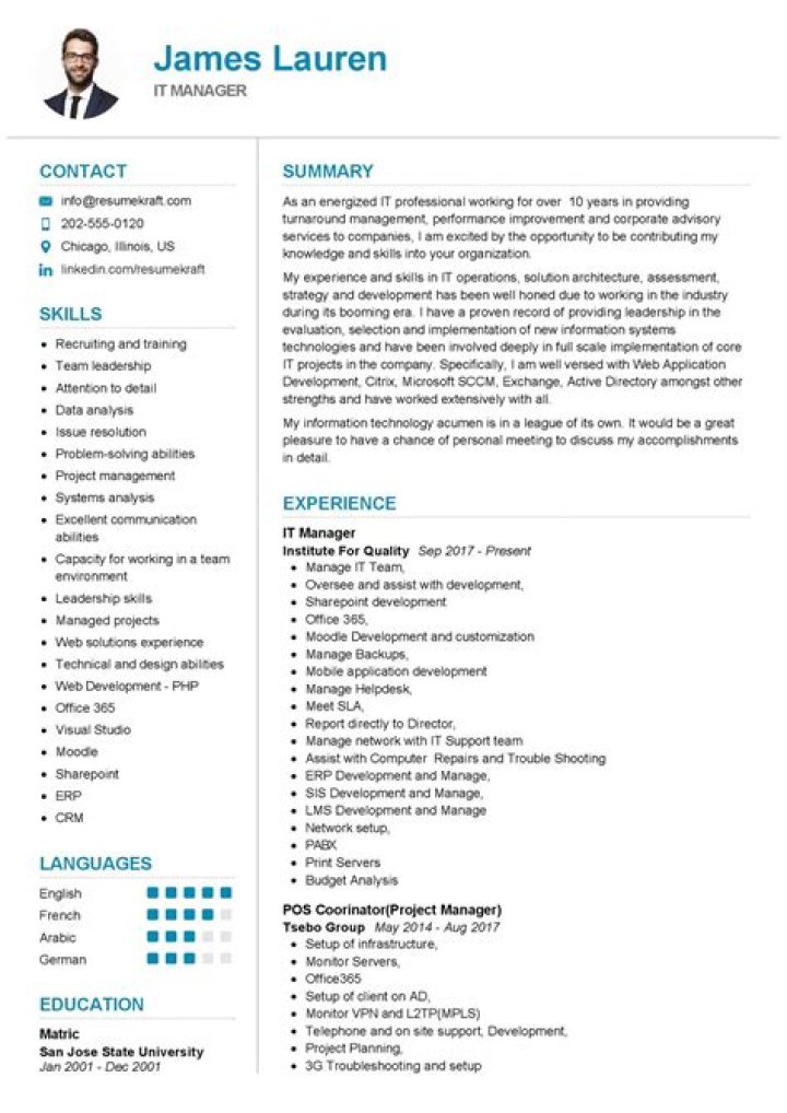 How to Create a Strong IT Manager CV in PDF Format