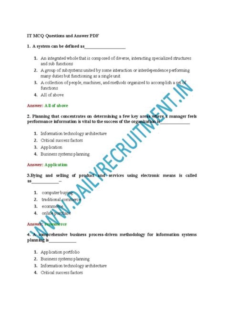 It Questions and Answers PDF: Your Complete Guide