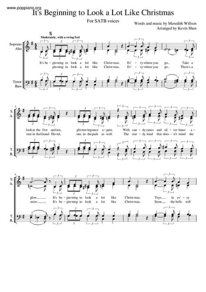 Christmas Sheet Music PDF: It’s Beginning to Look Alot Like Holiday Classics