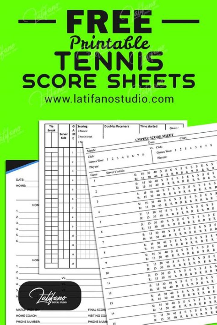 ITF Tennis Score Sheet PDF for Instant Score Tracking