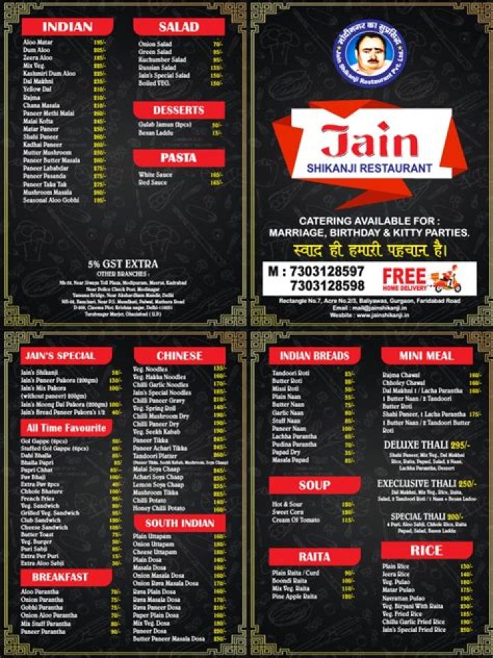 Complete Jain Food Menu List PDF – Download Free Online