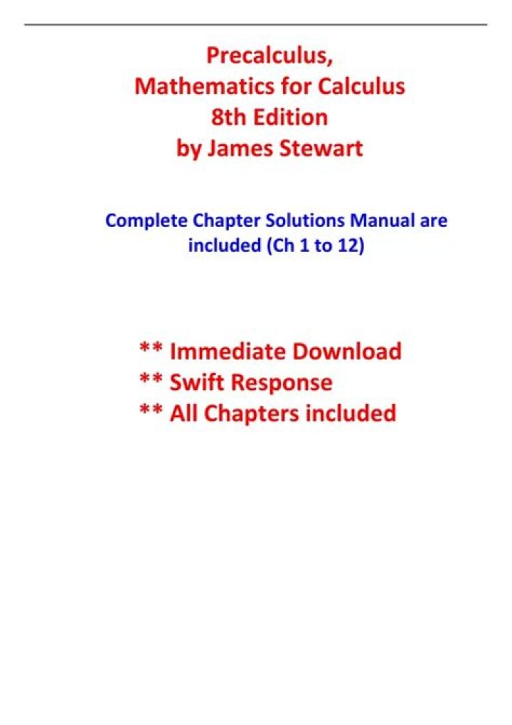 James Stewart Calculus 8th Edition Answers PDF – Official Solutions & Guides
