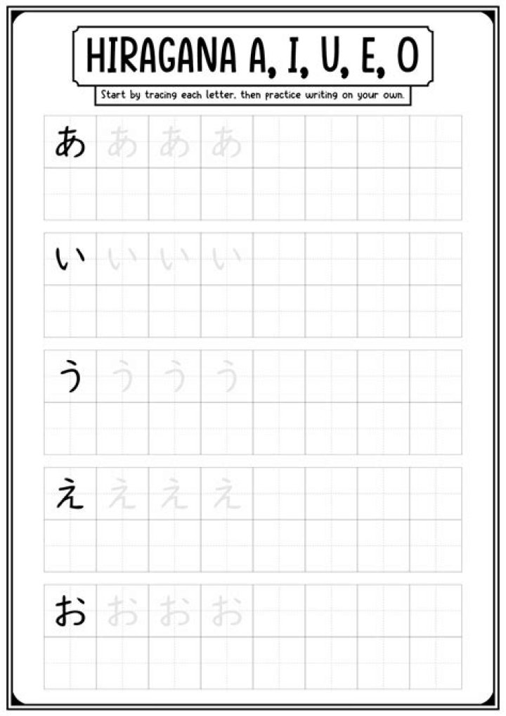 Japanese Writing Sheets PDF – Free Downloadable Practice Sheets