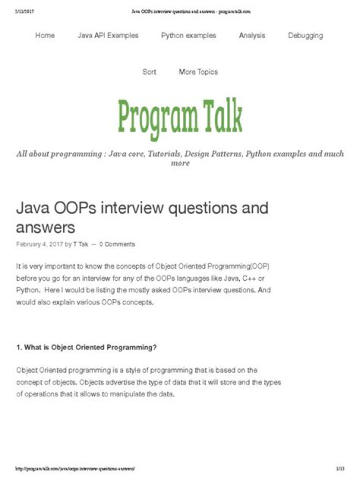 Java OOP Interview Questions & Answers PDF – Expert Prep Guide