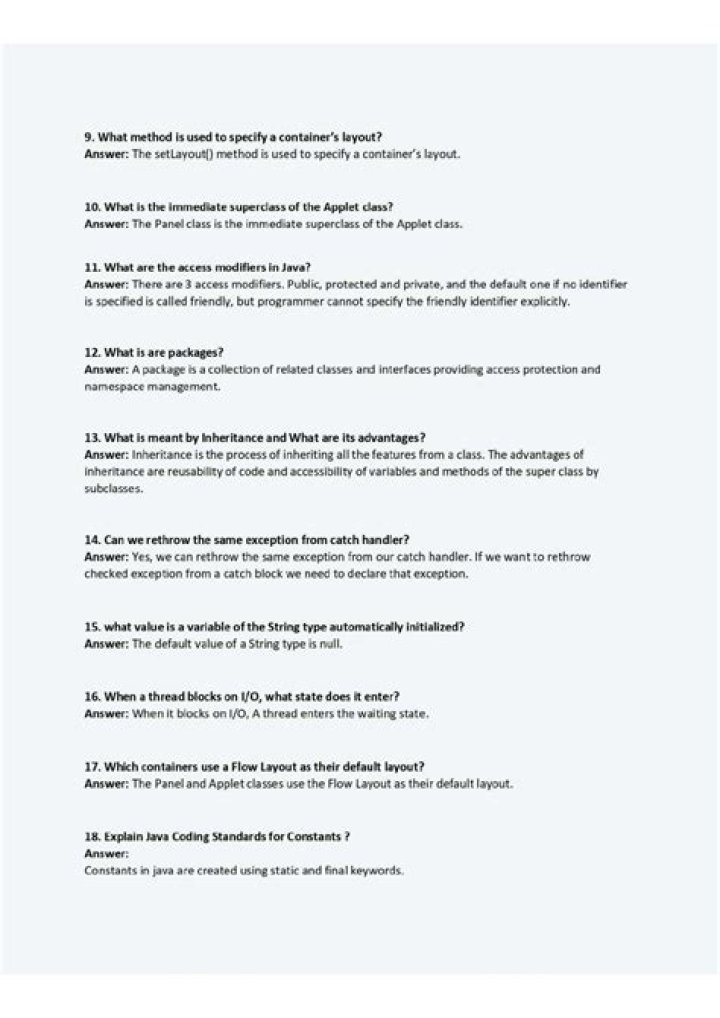 Top Java Questions and Answers PDF for Exam Prep