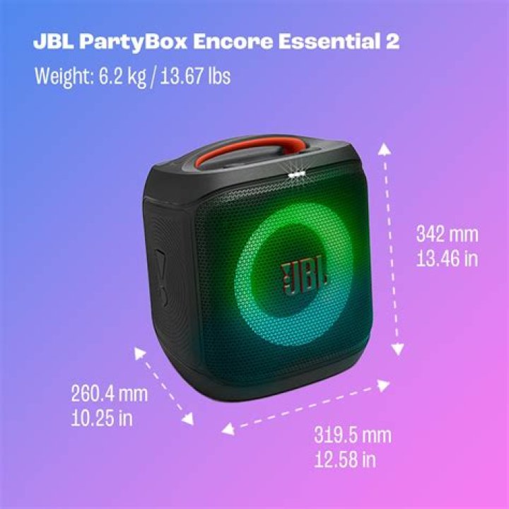 JBL Partybox Encore Essential Spec Sheet PDF for Home Sound