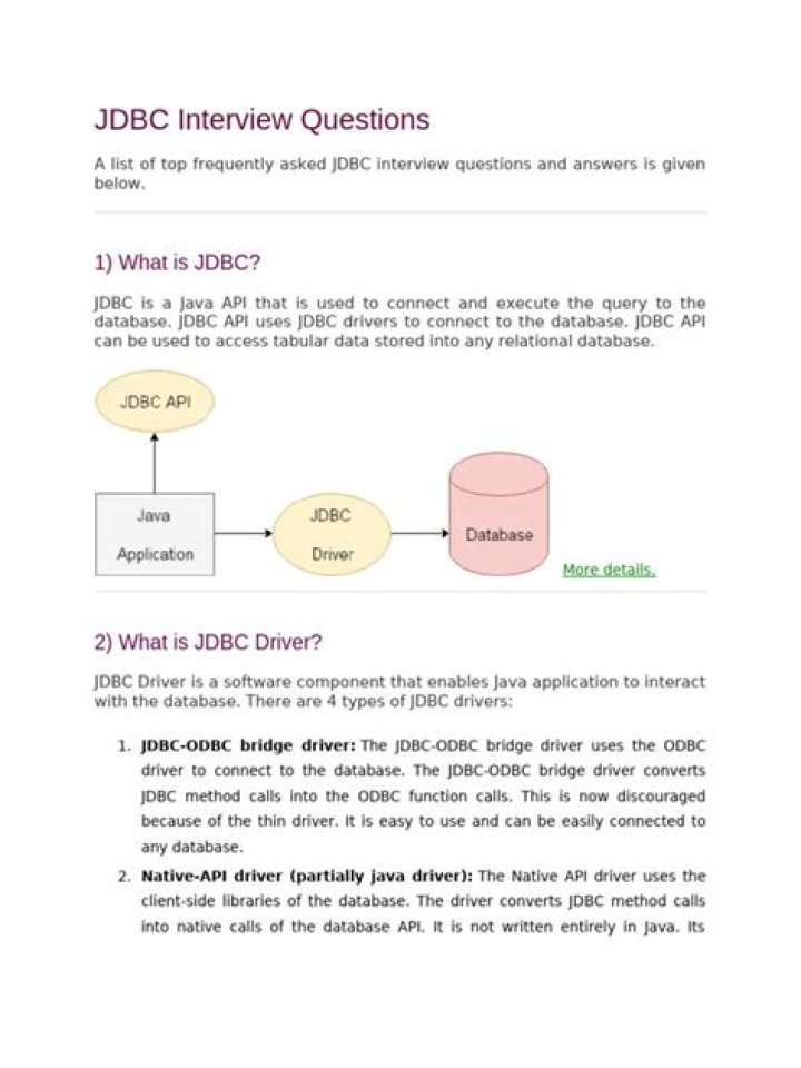 Top JDBC Interview Questions and Answers PDF Guide