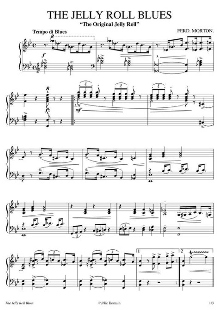 Jelly Roll Morton Sheet Music PDF Download – Free Legends Jazz Sheet Music