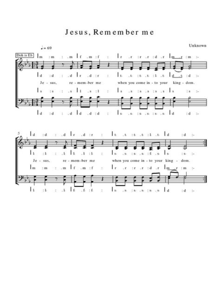 Jesus Remember Me Sheet Music PDF – Print & Play Now