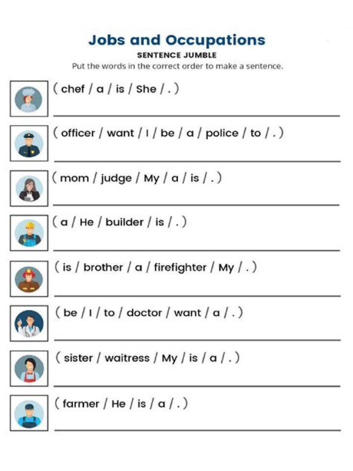 Free Jobs and Occupations Worksheet PDF for Students and Job Seekers