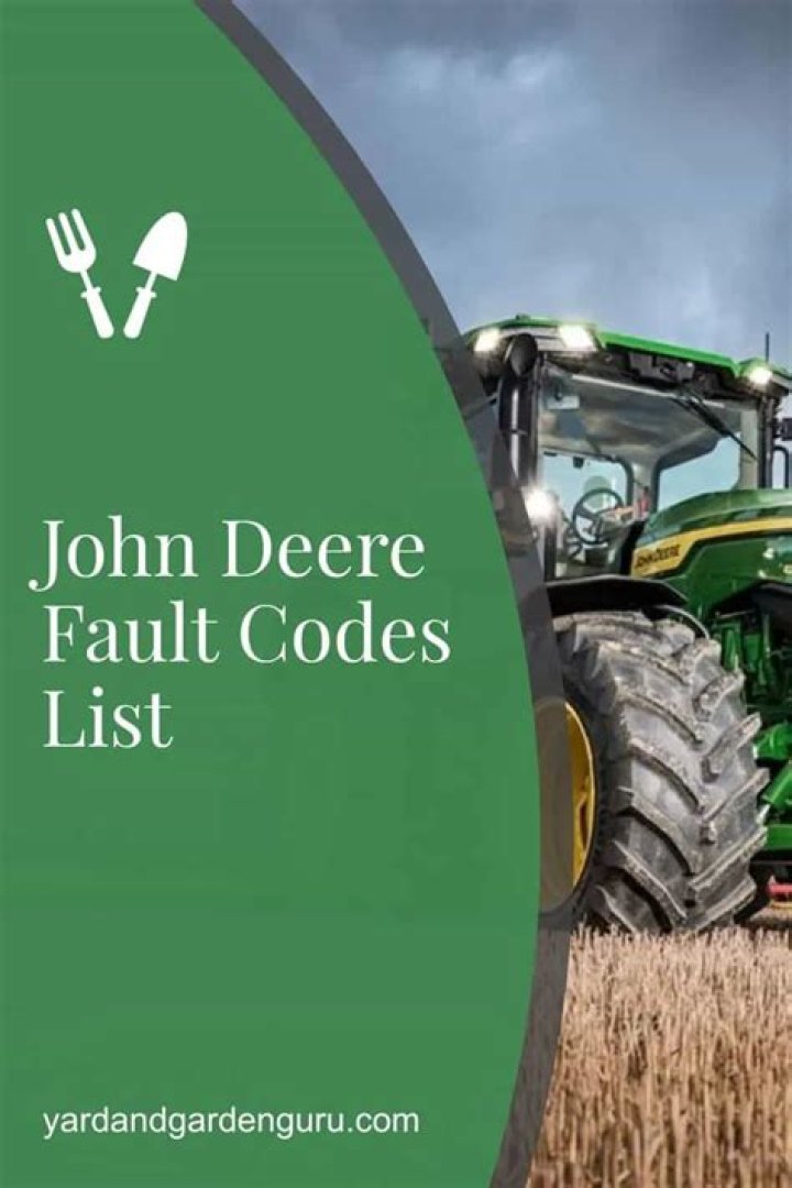 Free John Deere Fault Codes List PDF – Download Instantly