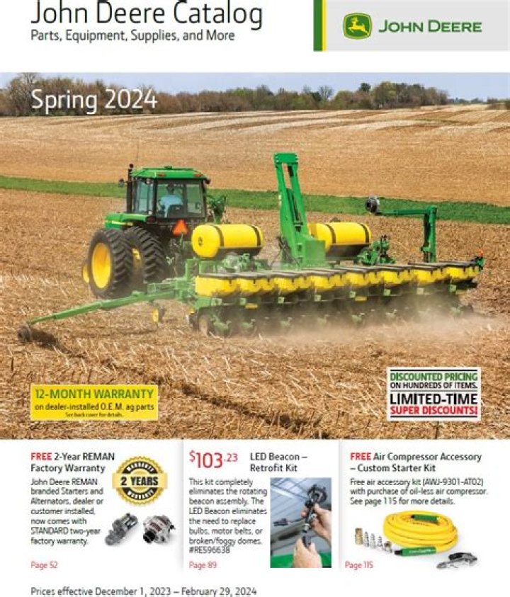 John Deere Parts Price List PDF – Affordable Repair Parts for Tractors & Equipment