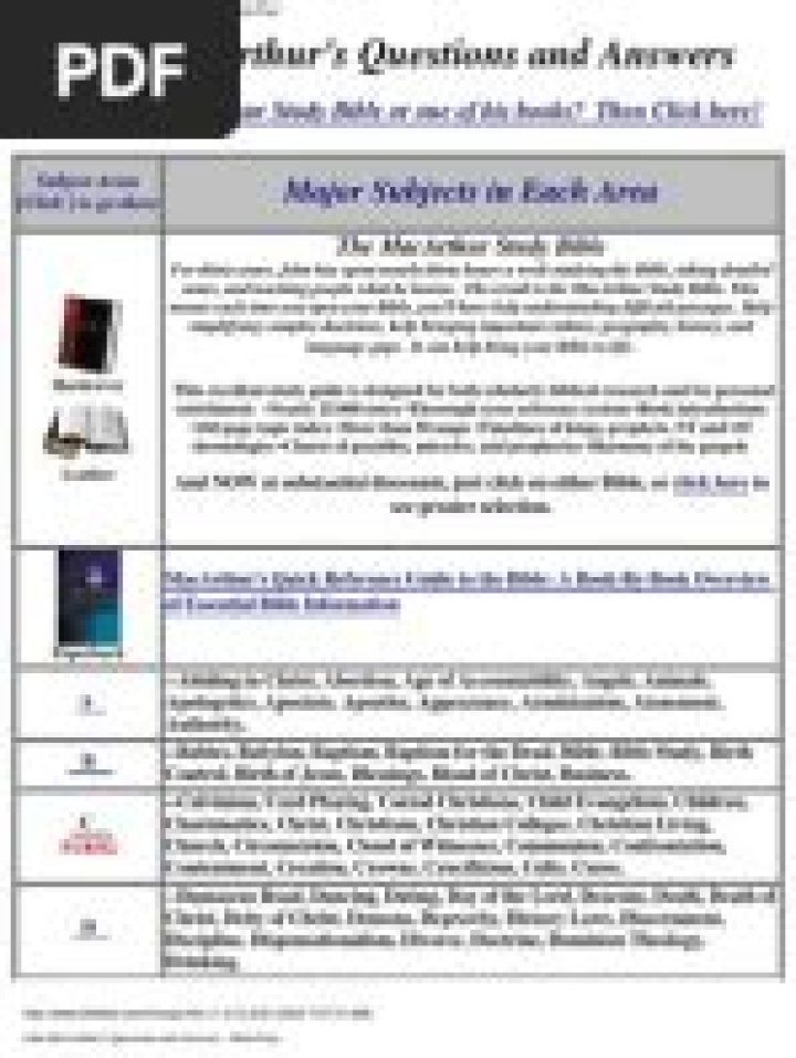 John Macarthur Bible Reading Plan PDF – Complete Study Guide