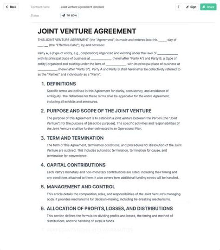 Joint Venture Term Sheet PDF: Key Terms & Legal Insights