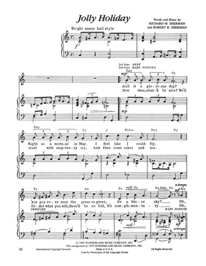 Jolly Holiday Sheet Music PDF – Instant Download for Festive Singing