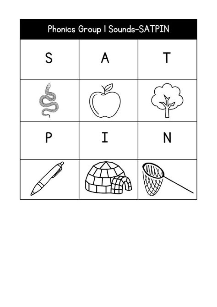 Free Jolly Phonics SATPin Worksheets PDF – Instant Download