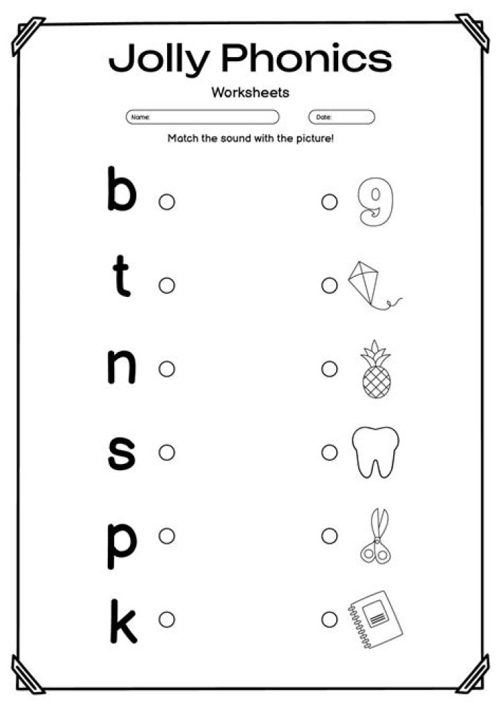 Jolly Phonics Worksheets PDF Free – Download Now