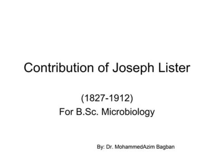 Joseph Lister’s Revolutionary Contribution to Microbiology PDF