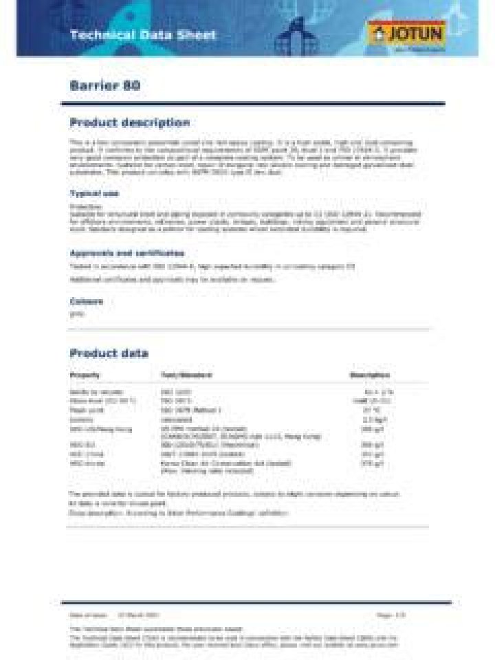 Jotun Paint Data Sheet PDF – Download Technical Specs & Performance Info