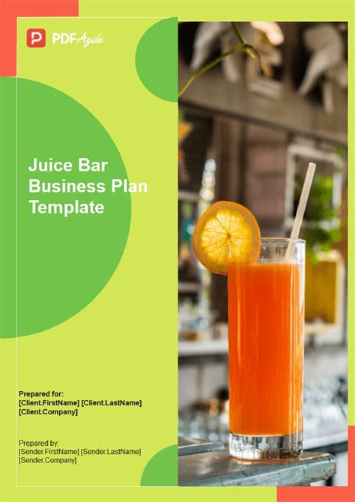 Mastering the Juice Business: Complete PDF Business Plan