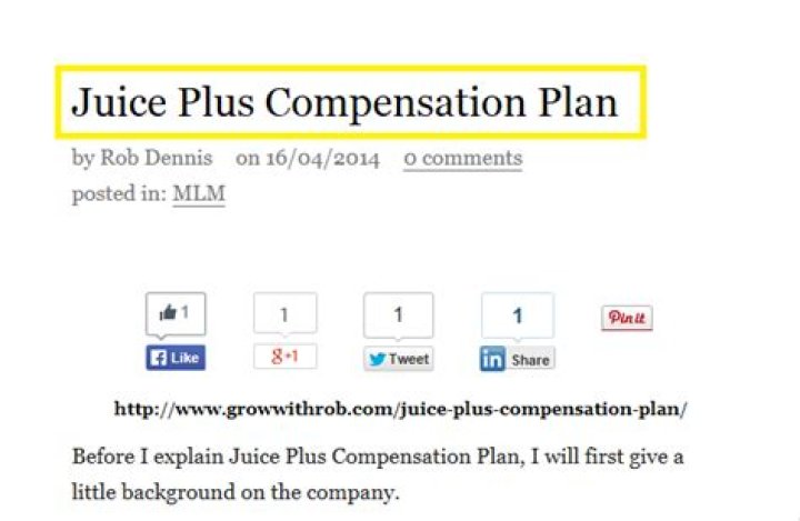 Juice Plus Compensation Plan PDF: Complete Guide & Summary