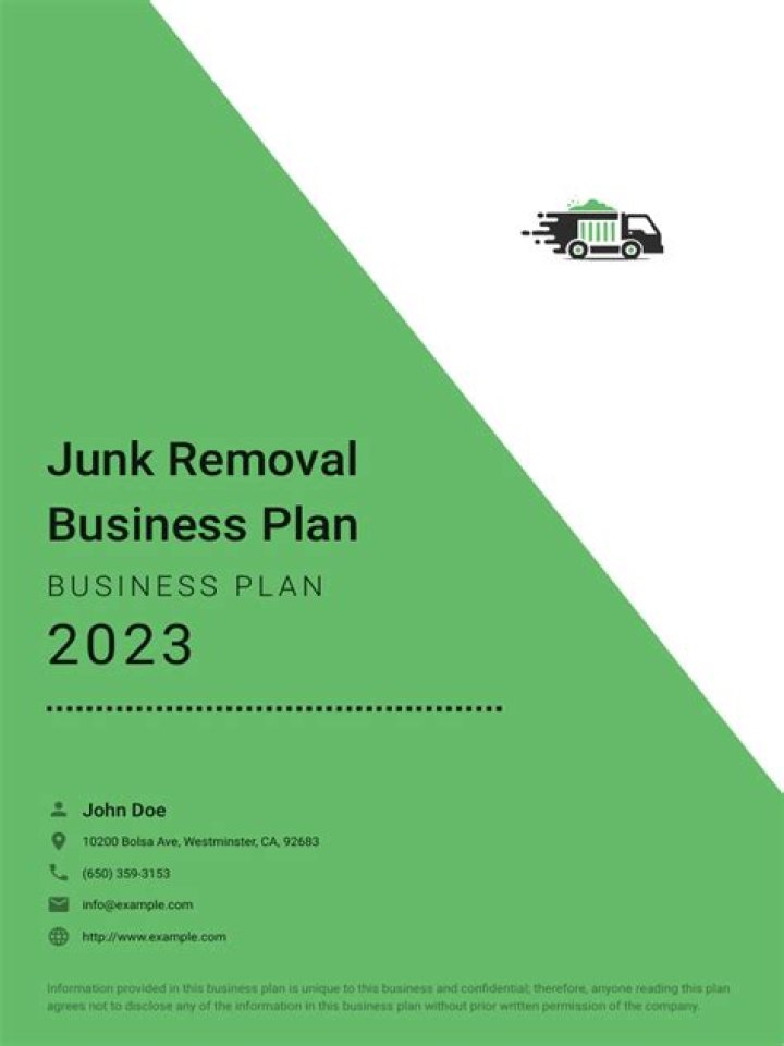 Junk Removal Business Plan PDF: Start Your Eco-Friendly Waste Management Venture