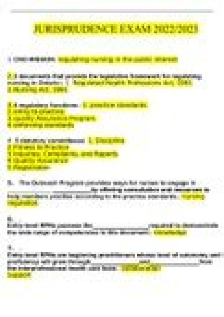 Jurisprudence Exam Questions and Answers PDF for Free Download
