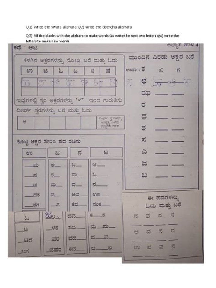 Kannada Handwriting Practice Worksheets PDF for Perfect Script