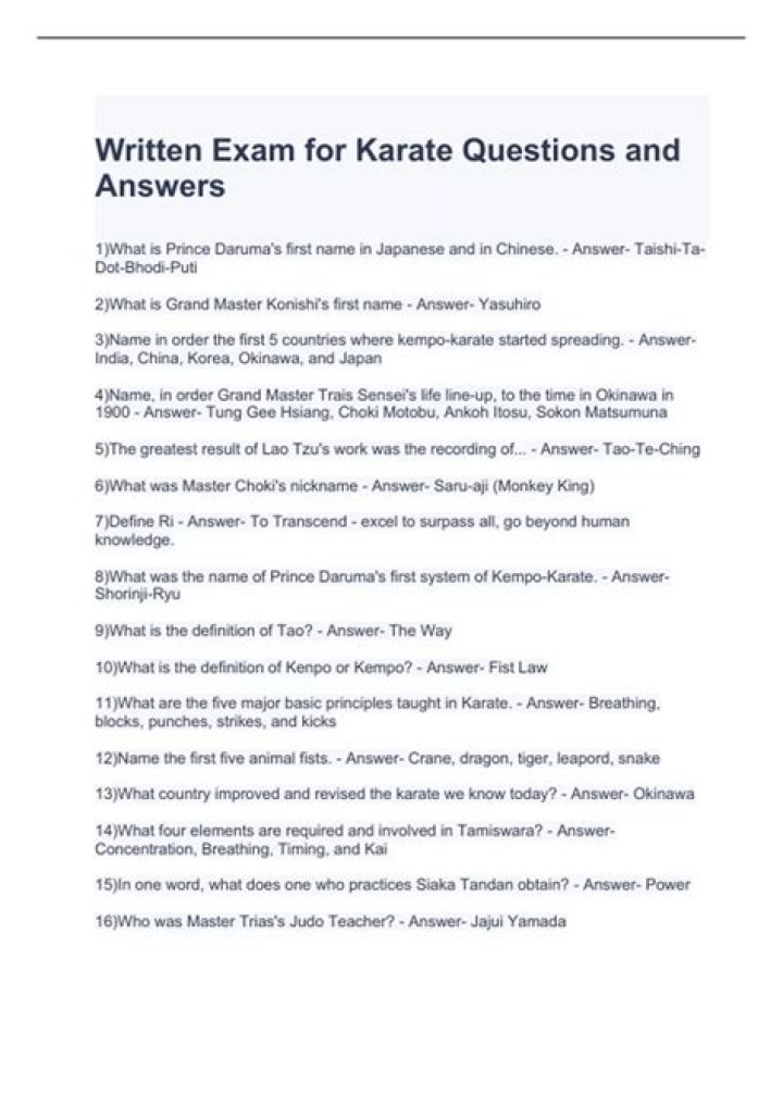 Karate Questions and Answers PDF: Expert Answers for Beginners
