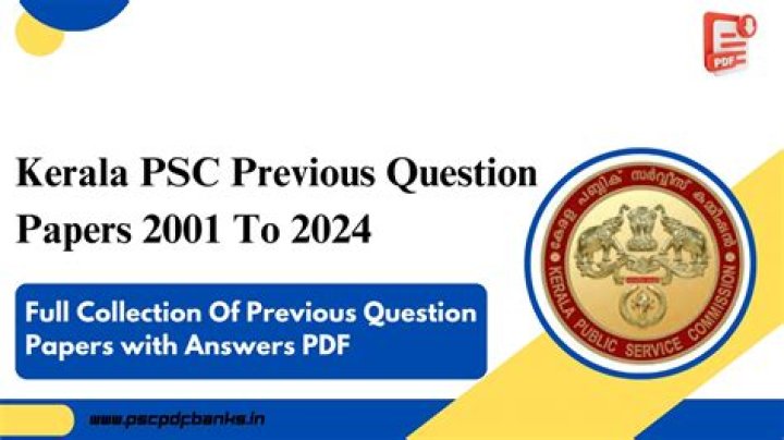 Kerala PSC Previous Question Papers PDF – Free Download