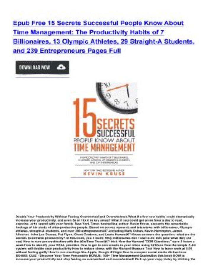 Master Time Management with Kevin Kruse’s Free PDF Guide