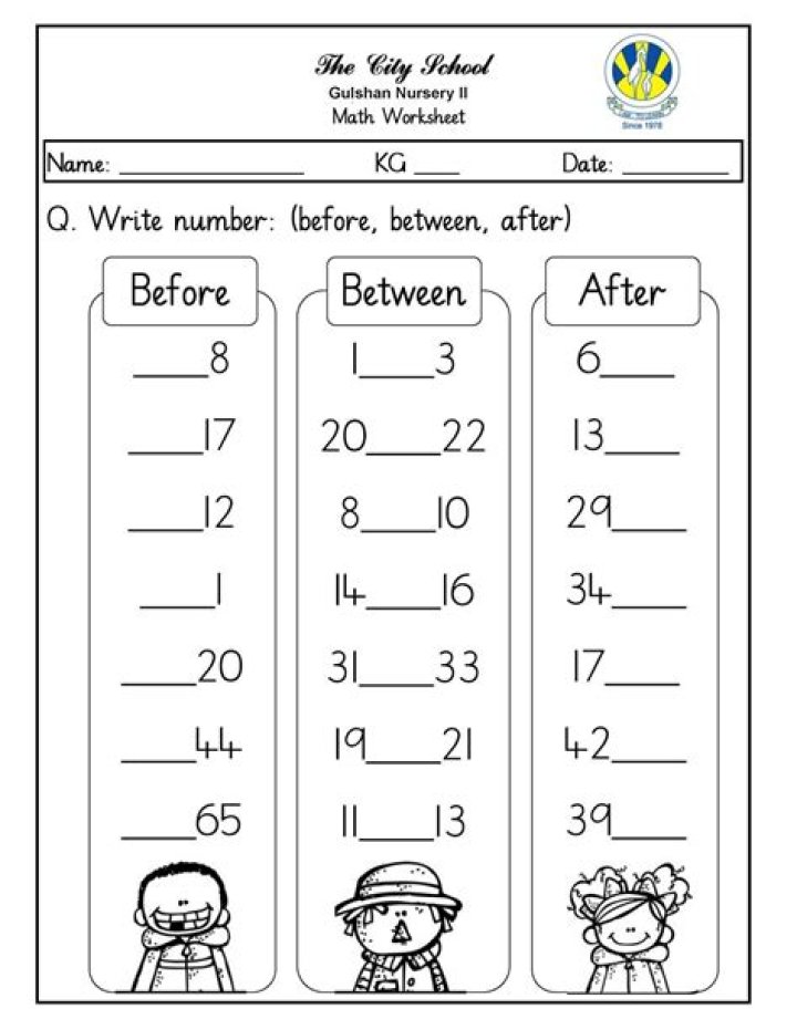 Free Printable KG Worksheets PDF for Kindergarten Kids