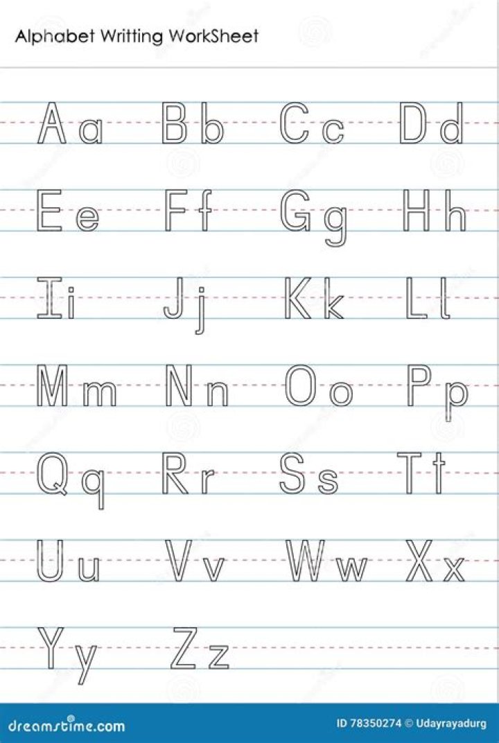 Free Kindergarten Alphabet Writing Worksheets PDF – Download Now
