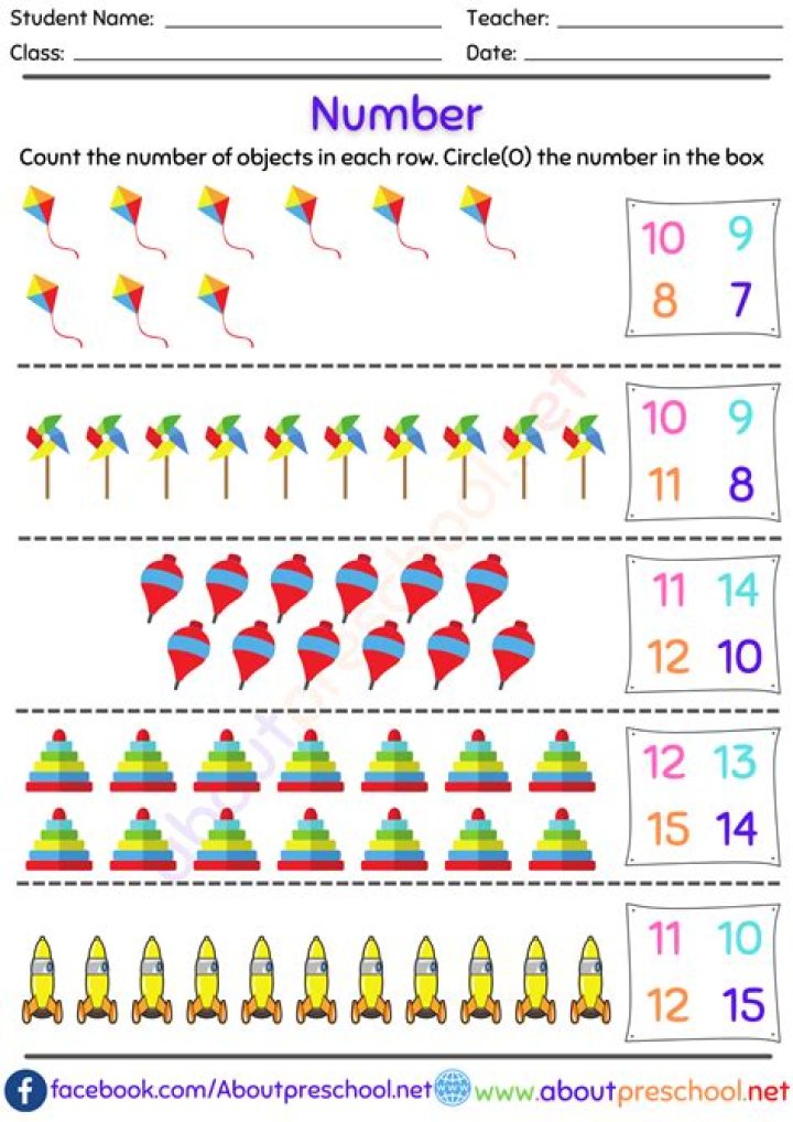 Free Kindergarten Counting Worksheets PDF – Print & Learn