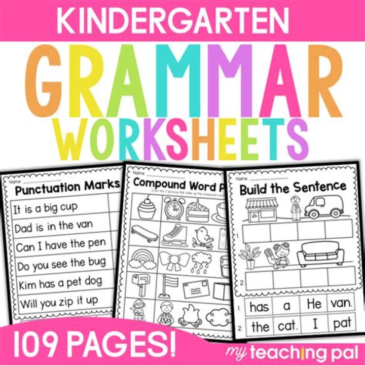 Printable Kindergarten Grammar Worksheets PDF for Early Learners