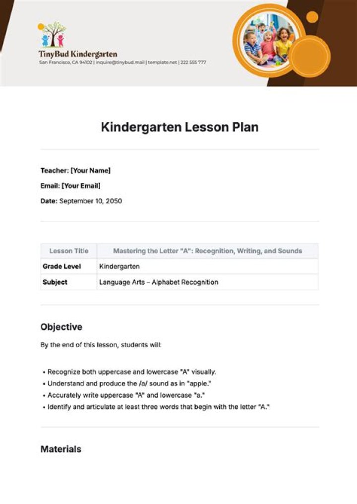 Kindergarten Lesson Plan PDF: Easy & Engaging Activities for Early Learners