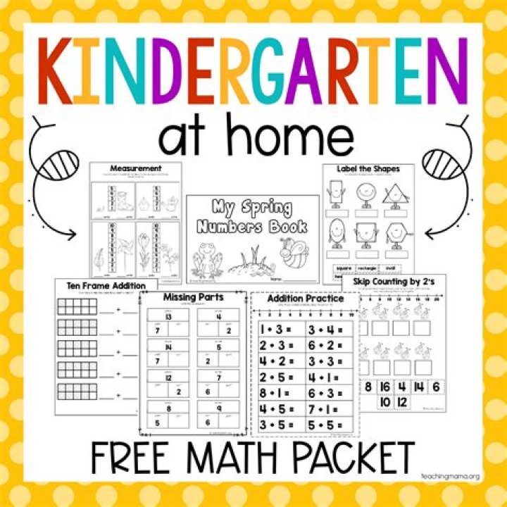 Kindergarten Math Worksheet Packet PDF – Printable Worksheets for Early Math Skills