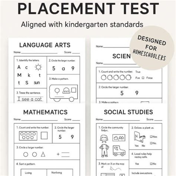 Kindergarten Placement Test PDF – Free Download & Practice
