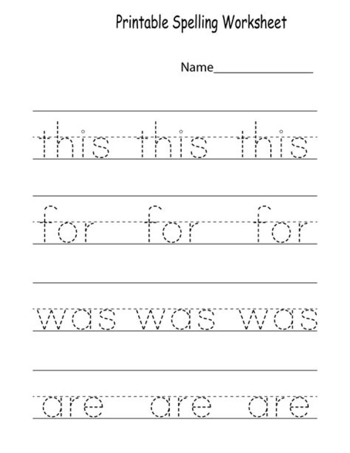 Free Kindergarten Spelling Worksheets PDF – Instant Download