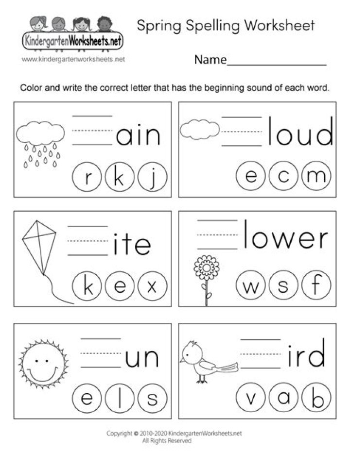 Free Kindergarten Spelling Worksheets PDF – Printable Activities for Early Readers