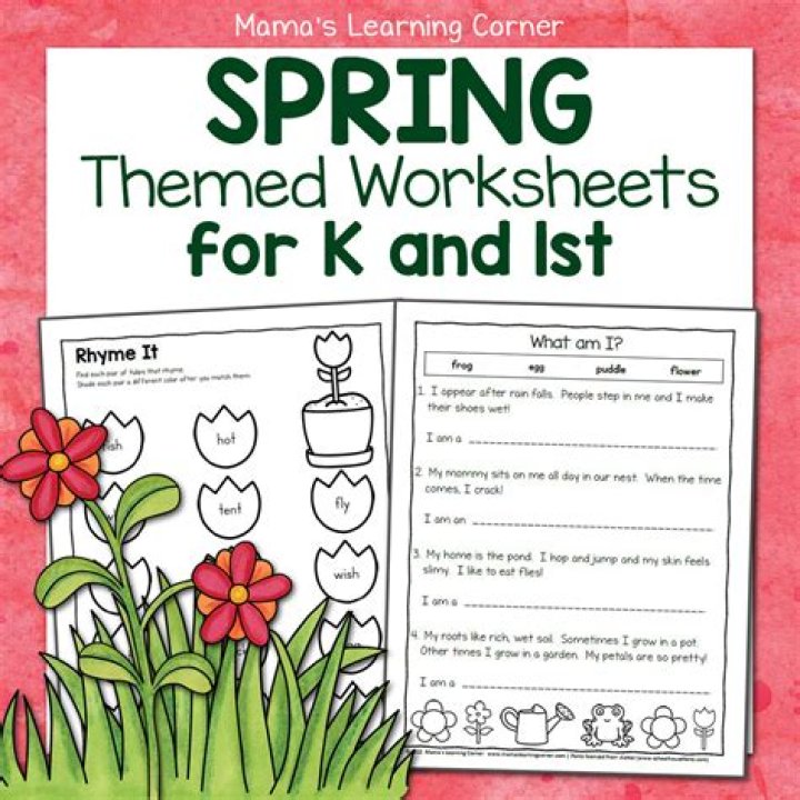 Free Kindergarten Spring Worksheets PDF – Print & Learn