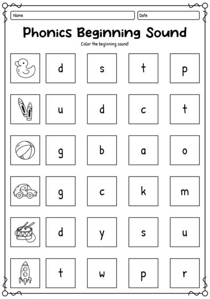 Free Kindergarten Phonics Worksheets PDF for Early Readers