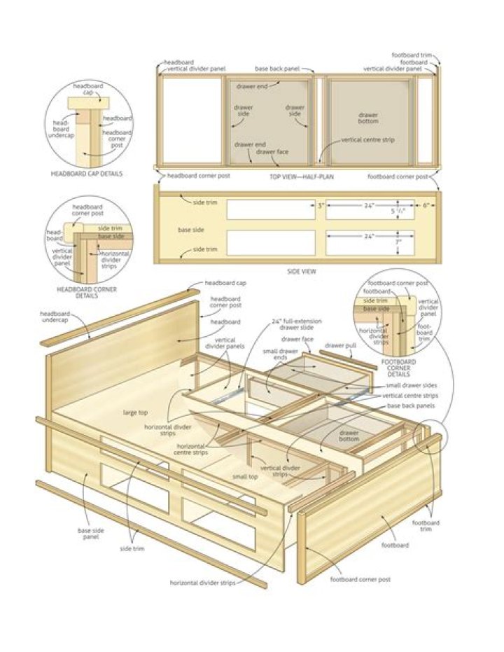 Free King Size Bed Frame Plans PDF – Download Instantly