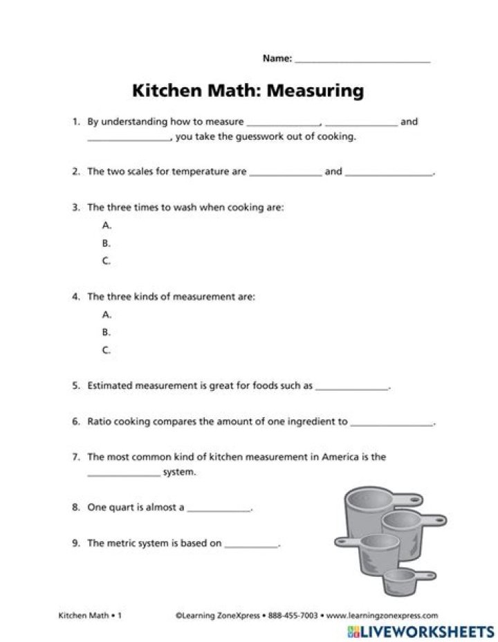 Kitchen Math Workbook Answers PDF – Instant Grading & Practice