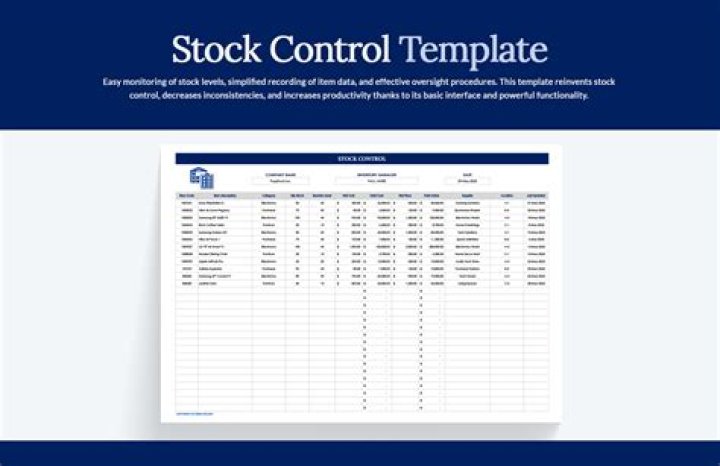 Kitchen Stock Control Sheet Template PDF – Efficient Inventory Management