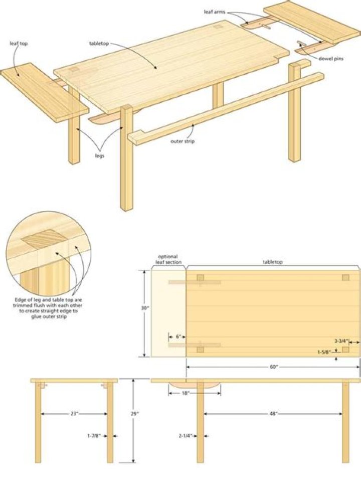 Free Kitchen Table Plans PDF – Download Stylish Home Designs