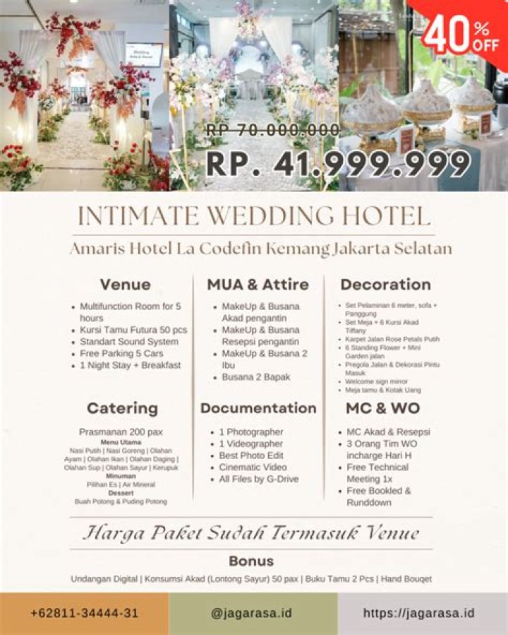 2024 Kl Hotel Wedding Package Price List & PDF Guide